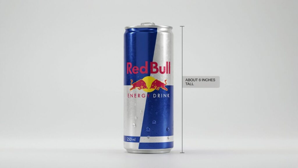 A Red Bull 12 oz can next to a Celsius can showing the same slim can size