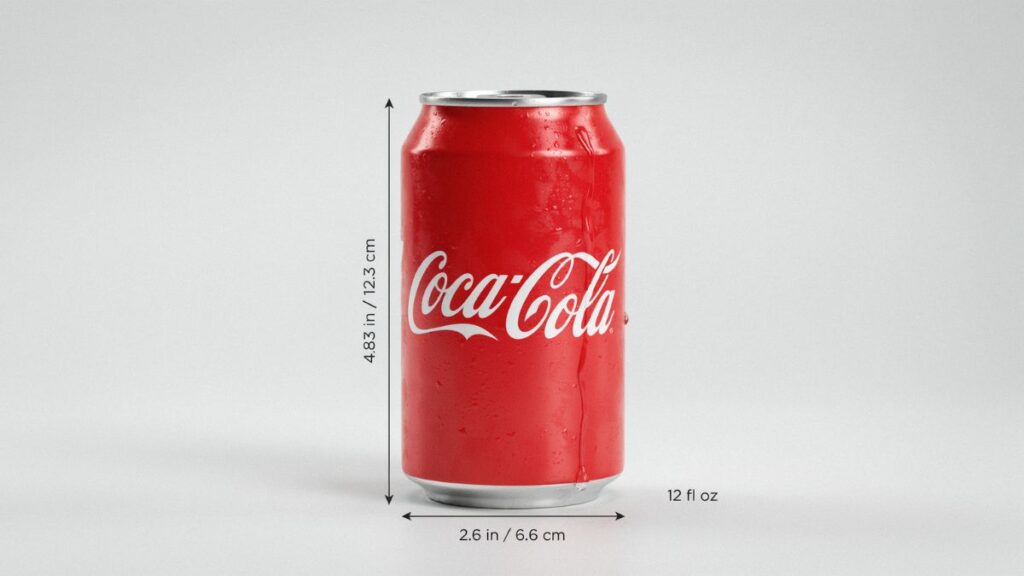 A standard soda can beside a Celsius can showing the slim can is taller and narrower